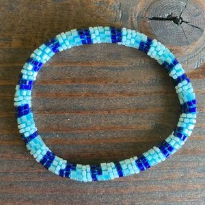 Blue Beaded Bracelet